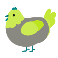 radioactive waste, a ash and lime chicken with a head pattern
