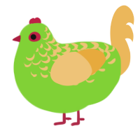 (unnamed), a grass and honey chicken with a half-lace pattern