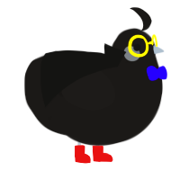 Rockin, a sable chicken