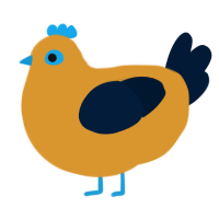 A orange and tumblr chicken