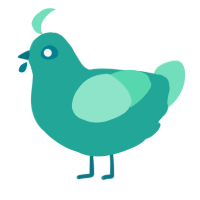 carved seaglass, a turquoise and mint chicken