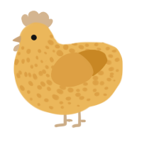 Mehrkornbrötchen, a honey and orange chicken with a speckle pattern