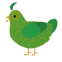 Cluck Ness Monster, a chartreuse and viridian chicken with a double-lace pattern