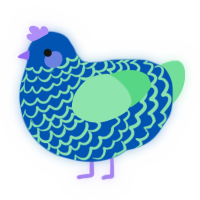 reflections, a ultramarine and spring chicken with a lace pattern