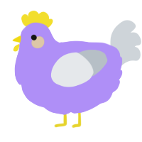 A lilac and mist chicken