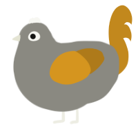 A ash and ochre chicken