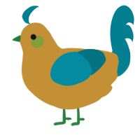 A gold and sea chicken