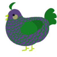 A overcast and leaf chicken with a lace pattern