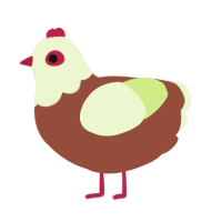 Apple Pie, a russet and apple chicken with a head pattern