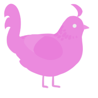 A leaf chicken with a neck-speckle pattern