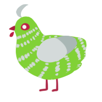 A grass and silver chicken with a bar pattern