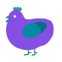 A blurple and sea chicken