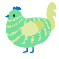 (unnamed), a spring and lemon chicken with a bar pattern