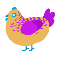 (unnamed), a honey and amethyst chicken with a half-lace pattern