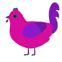 (unnamed), a fuchsia and violet chicken