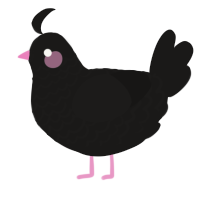 Bouncer, a sable chicken with a lace pattern