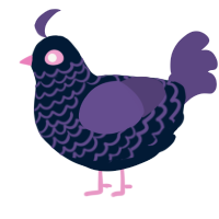 Purple Dream, a tumblr and overcast chicken with a lace pattern