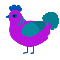 A amethyst and sea chicken with a neck-band pattern