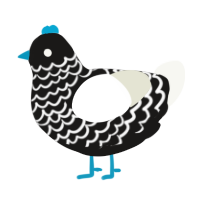 Xerox VersaLink C405, a sable and white chicken with a lace pattern