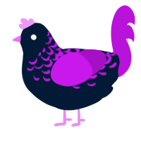 Mollior, a tumblr and amethyst chicken with a half-lace pattern
