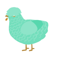 Cuivre, a mint chicken with a lace pattern