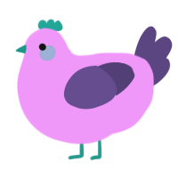 A lavender and overcast chicken