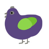 A overcast and grass chicken