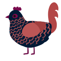 Haunted House, a tumblr and red chicken with a lace pattern