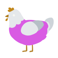 (unnamed), a orchid and mist chicken with a head pattern