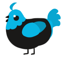 A sable and cerulean chicken with a head pattern