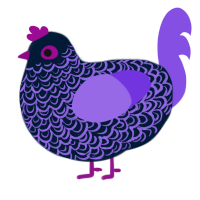 phytoplankton, a tumblr and blurple chicken with a double-lace pattern