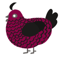 (unnamed), a maroon and sable chicken with a lace pattern