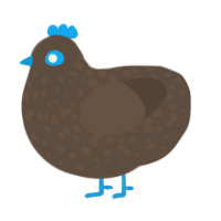 twitter turd, a bark chicken with a speckle pattern
