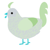 (unnamed), a mist and gluppy chicken with a double-lace pattern
