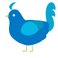 Caeruleus, a sapphire and cerulean chicken