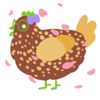 Pistachio Toffee, a russet and honey chicken with a speckle pattern
