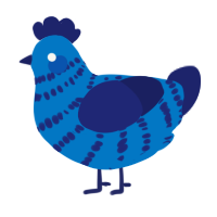 jury selection, a sapphire and navy chicken with a bar pattern
