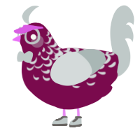 Disgraced Politician, a wine and silver chicken with a half-lace pattern