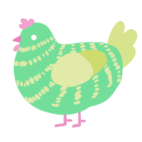 A spring and lemon chicken with a bar pattern