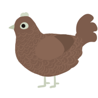 imitation turd, a russet chicken with a double-lace pattern