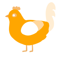 A orange and cream chicken