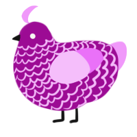 (unnamed), a plum and lavender chicken with a lace pattern
