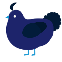 A navy and tumblr chicken