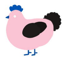 A rose and sable chicken