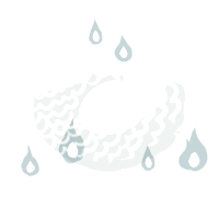 Fountain, a mint and rose chicken with a lace pattern