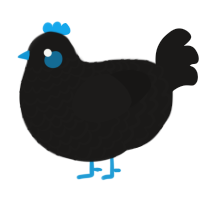 A sable chicken with a lace pattern