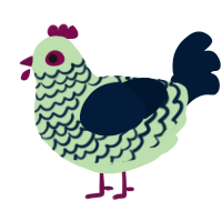 Yuu Ai, a gluppy and tumblr chicken with a lace pattern