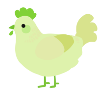 A apple and lemon chicken with a neck-band pattern