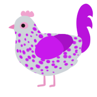 (unnamed), a mist and amethyst chicken with a speckle pattern