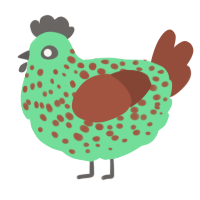 A spring and russet chicken with a speckle pattern